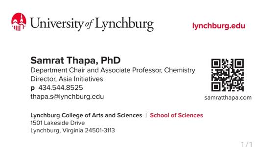 Dr. Thapa's Business Card